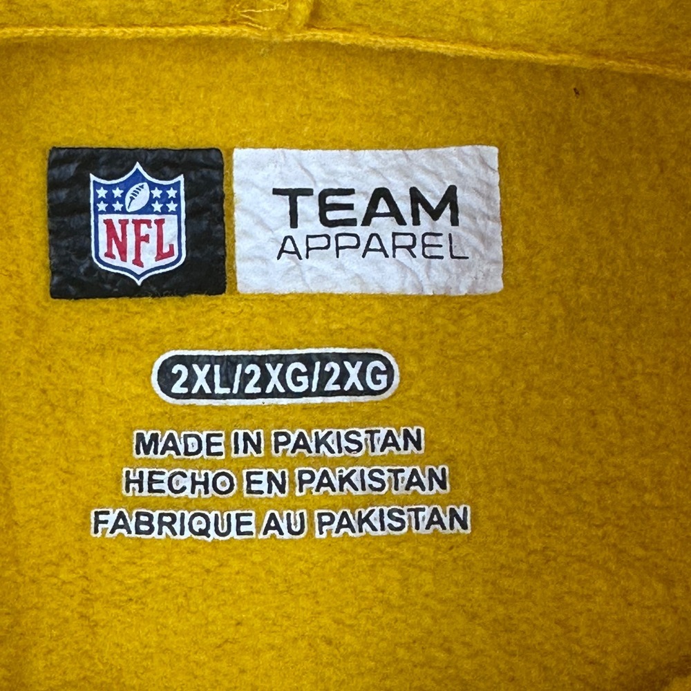 NFL Team Apparel Pittsburgh Steelers Hoodie Mens 2XL Gold Pullover DA61 2015 - Picture 3 of 8
